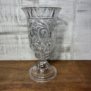 Two Piece Crystal Glass Hurricane Candle Holder
